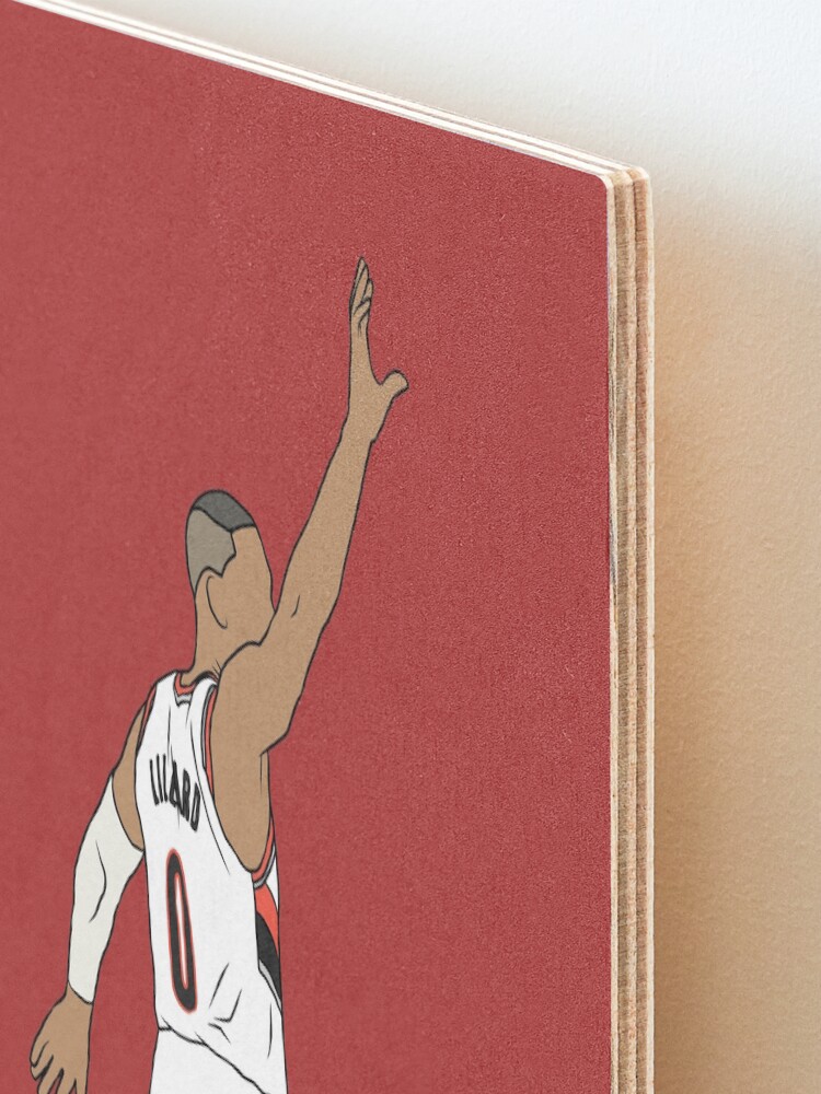 Alternate view of Damian Lillard Waves Goodbye Mounted Print