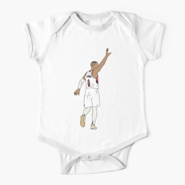 Damian Lillard Waves Goodbye Short Sleeve Baby One-Piece