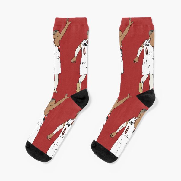 Damian Lillard Waves Goodbye Socks