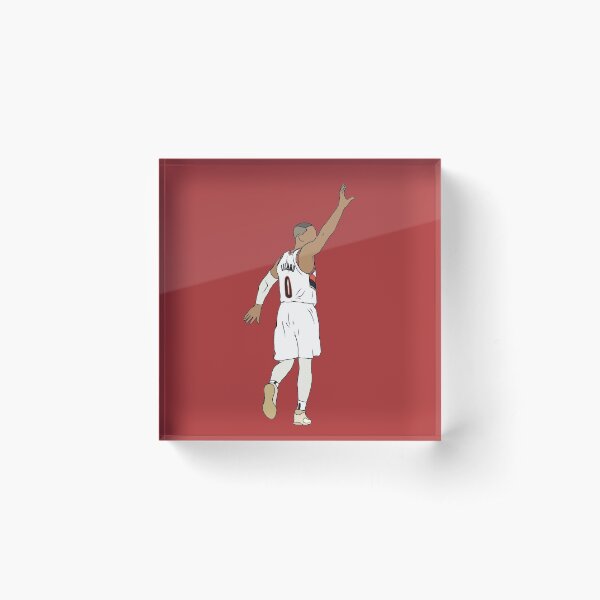 Damian Lillard Waves Goodbye Acrylic Block