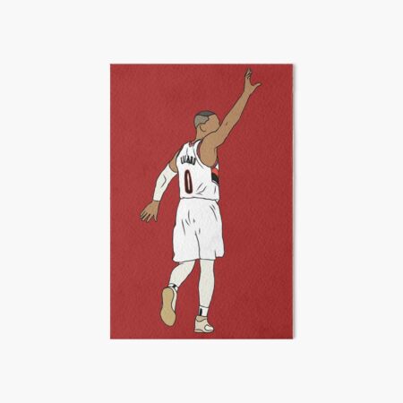 Damian Lillard Waves Goodbye Art Board Print