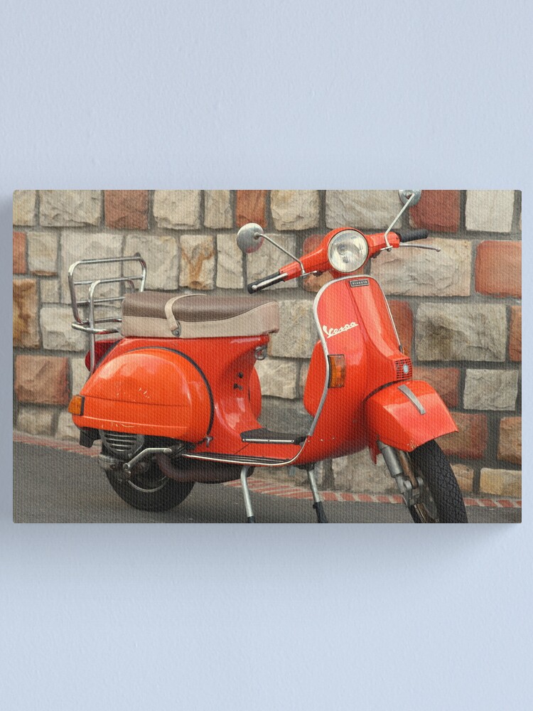 Alternate view of Orange Vespa Canvas Print