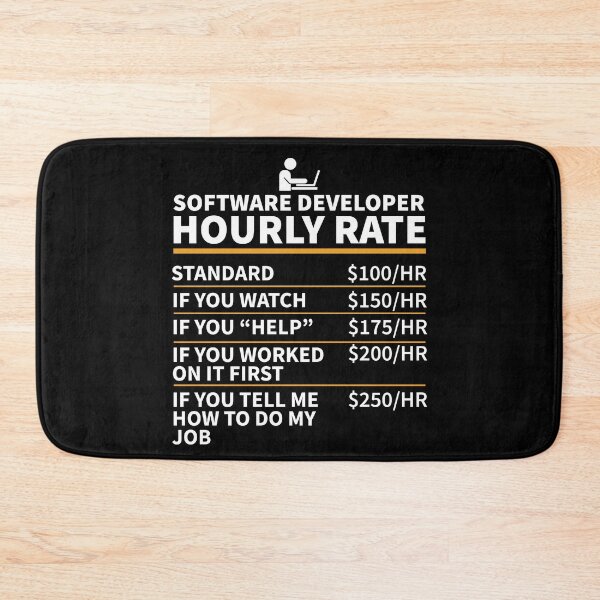 Item preview, Software Developer Hourly Rate designed and sold by designeclipse.