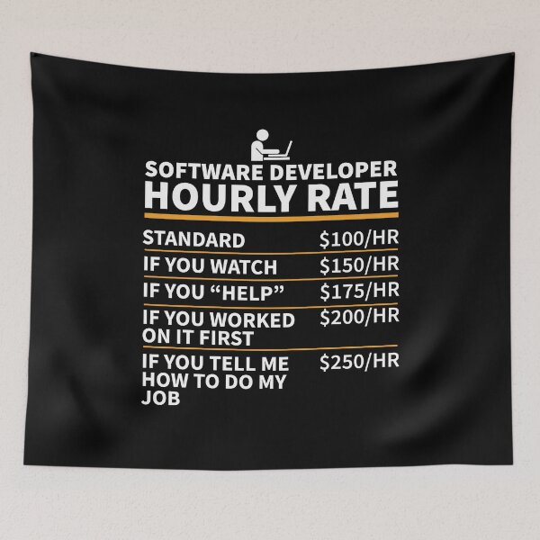 Item preview, Software Developer Hourly Rate designed and sold by designeclipse.