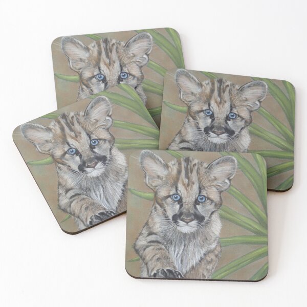 Item preview, cute baby cougar big cat wildlife  designed and sold by pollywolly.