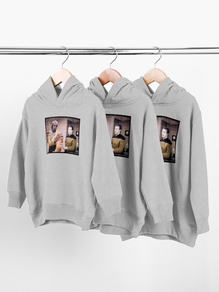 Alternate view of Star Trek Next Generation What is This? Poster Toddler Pullover Hoodie