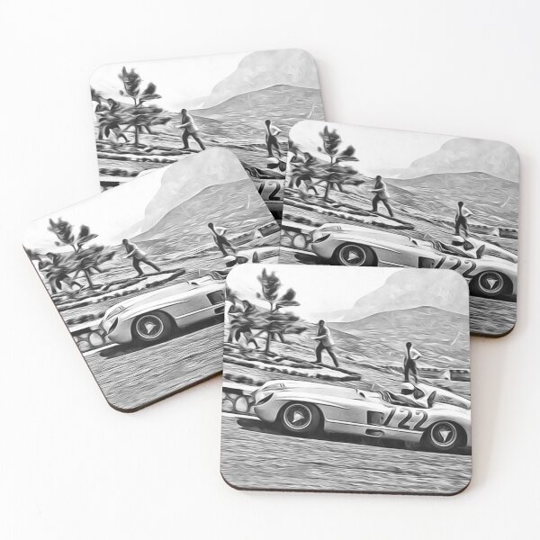 Item preview, Mercedes Benz 300 SLR Stirling Moss 1955 Mille Miglia Racing Poster designed and sold by Road To Track.