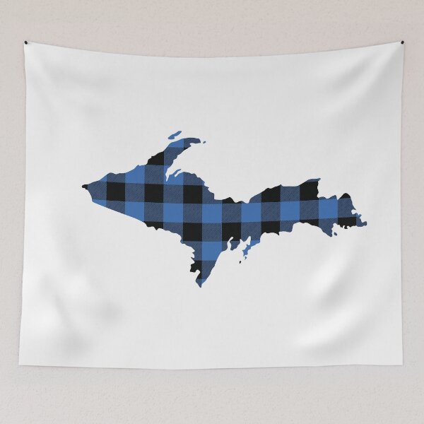 Item preview, Upper Peninsula of Michigan Blue Flannel State designed and sold by DoctorWatsonArt.