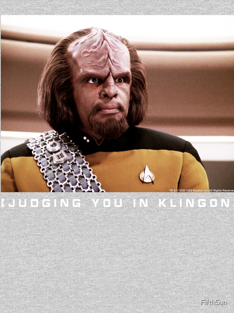 Star Trek Next Generation Worf ( Judging You In Klingon) Portrait by FifthSun