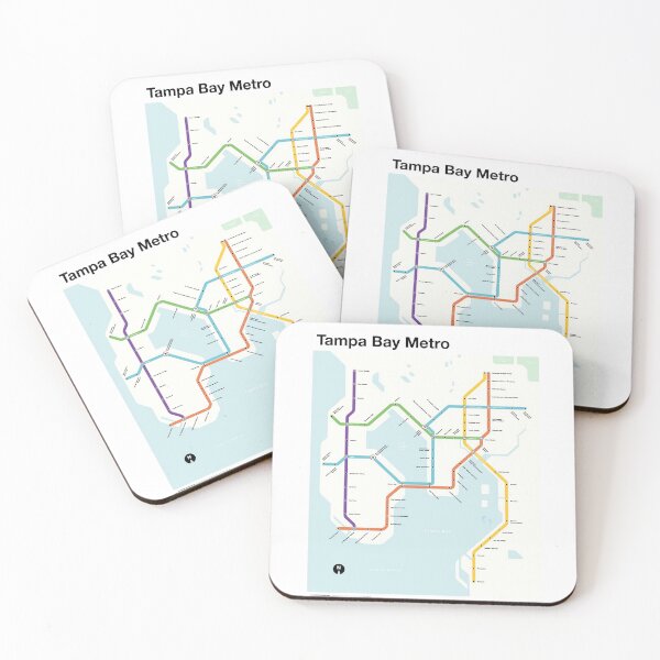 Item preview, Tampa Bay Metro (Fantasy Subway Map, Tampa, Florida) designed and sold by MetroPosters.
