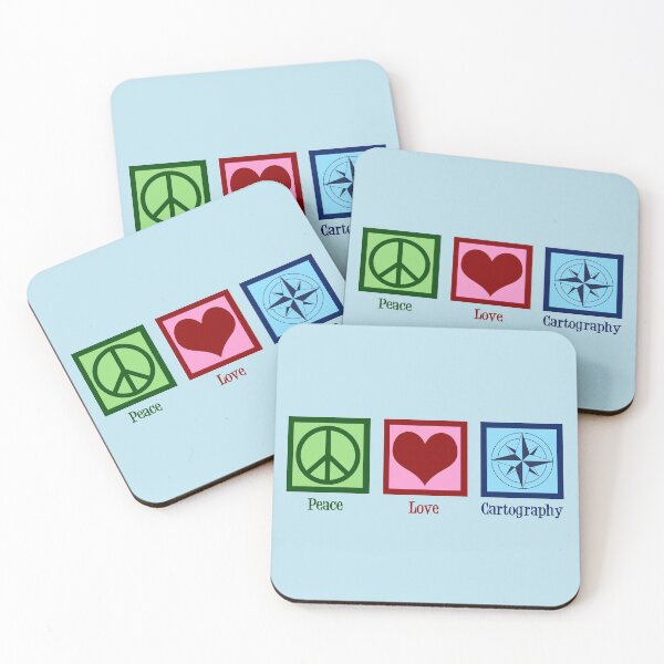Item preview, Peace Love Cartography designed and sold by Epic Love Designs.