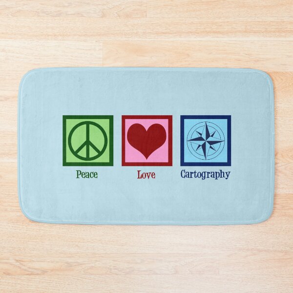 Item preview, Peace Love Cartography designed and sold by Epic Love Designs.