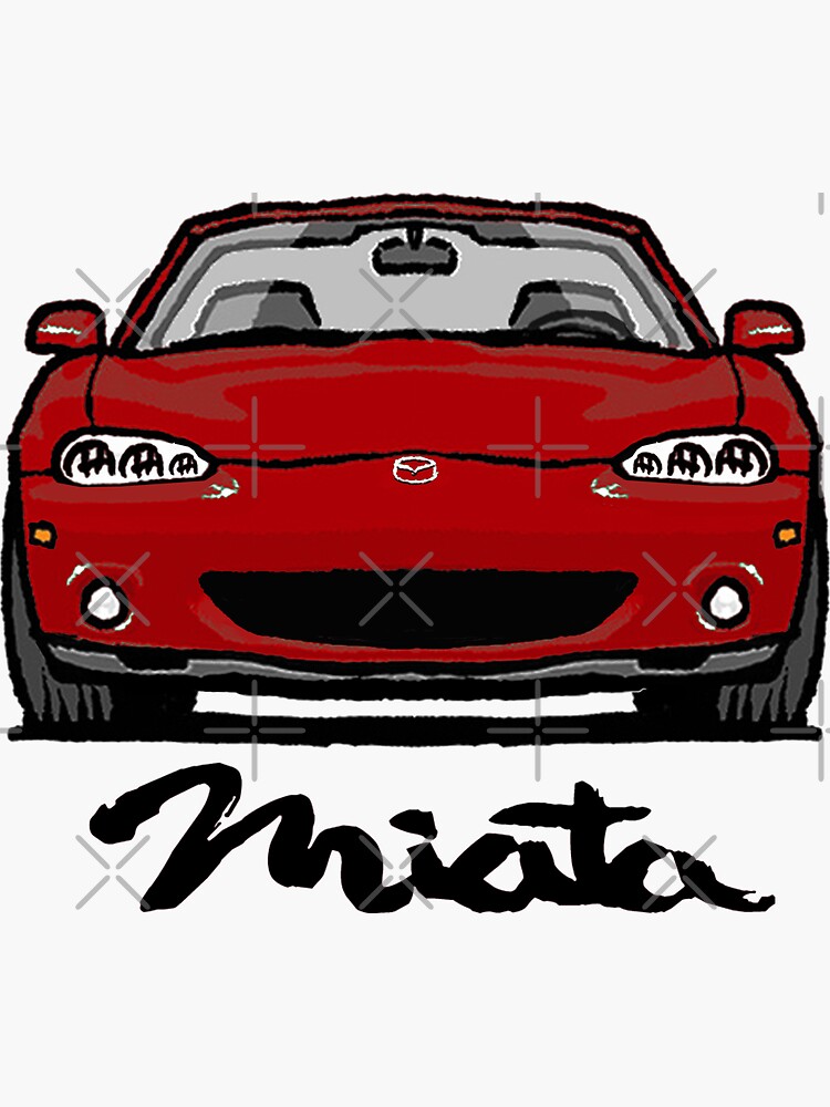 "MX5 Miata NB - NB2 Red" Sticker for Sale by Woreth | Redbubble