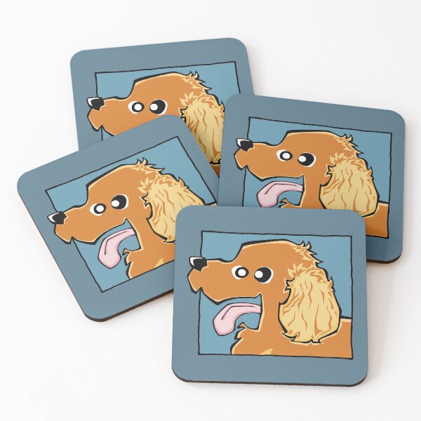 Item preview, Cocker Spaniel - Golden (Face) BLUE BG designed and sold by TheChicken.