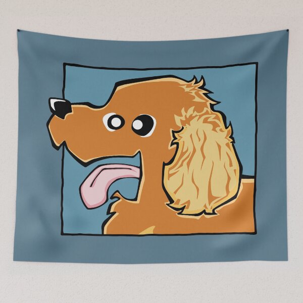 Item preview, Cocker Spaniel - Golden (Face) BLUE BG designed and sold by TheChicken.