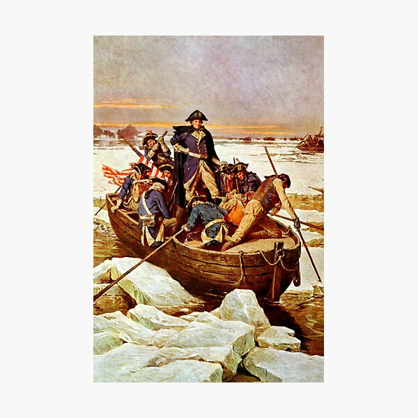 General Washington Crossing The Delaware River Photographic Print