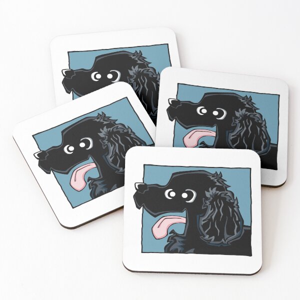 Item preview, Cocker Spaniel - Black (Face) WHITE BG designed and sold by TheChicken.
