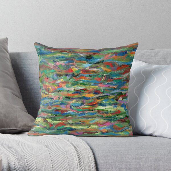 Birds Flying Over Water. From original painting by Pamela Parsons. Throw Pillow