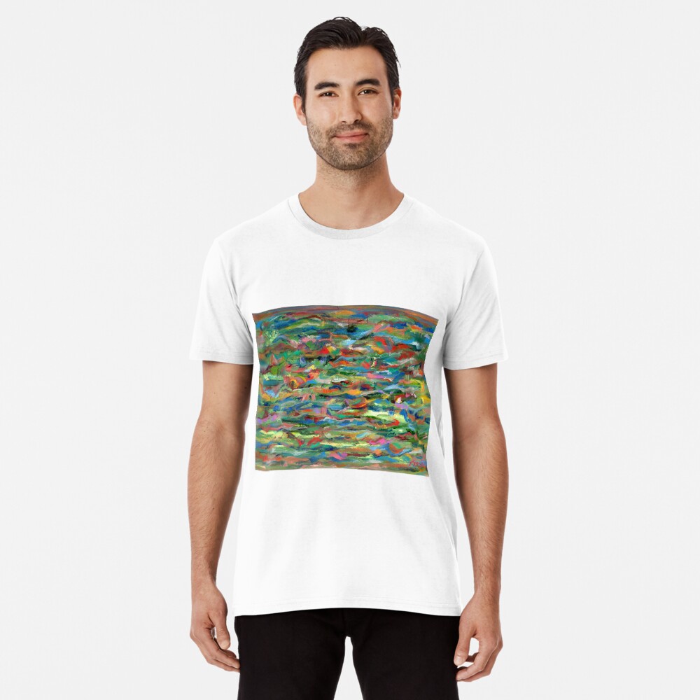 Birds Flying Over Water. From original painting by Pamela Parsons. Premium T-Shirt