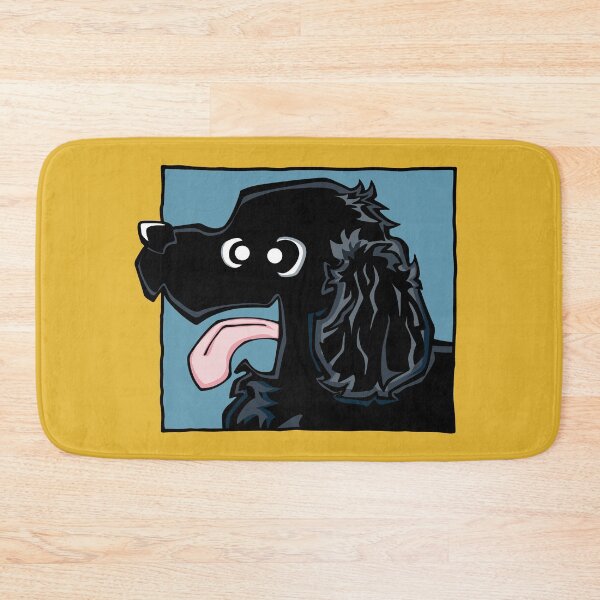 Item preview, Cocker Spaniel - Black (Face) YELLOW BG designed and sold by TheChicken.