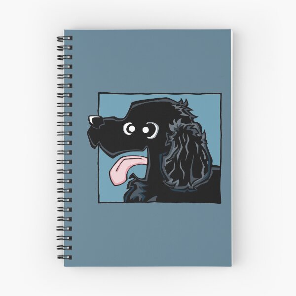 Item preview, Cocker Spaniel - Black (Face) BLUE BG designed and sold by TheChicken.
