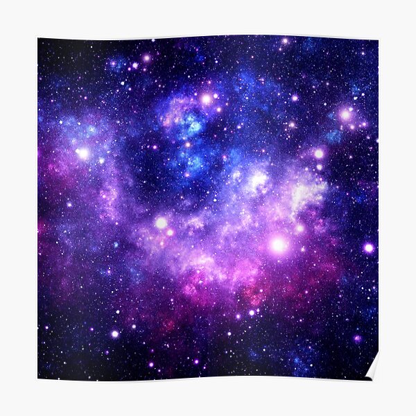 Purple Blue Galaxy Nebula Poster