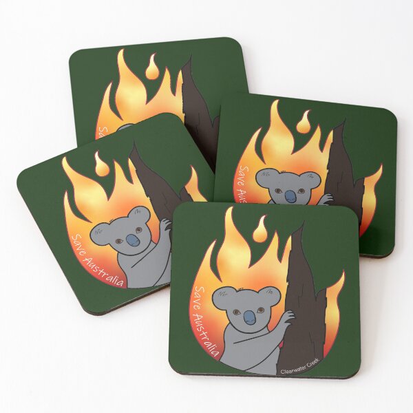 Item preview, Save Australia, Bush Fires Koala designed and sold by ClearwaterCreek.