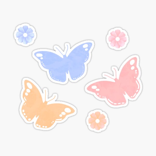 Pink Butterfly  Sticker for Sale by daisystickers <3