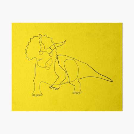 Vista previa del artículo con la obra «Triceratops - Dinosaurios, Dino - Onelineart - Isa Miller - Amarillo», diseñado y vendido por Isa-Miller.