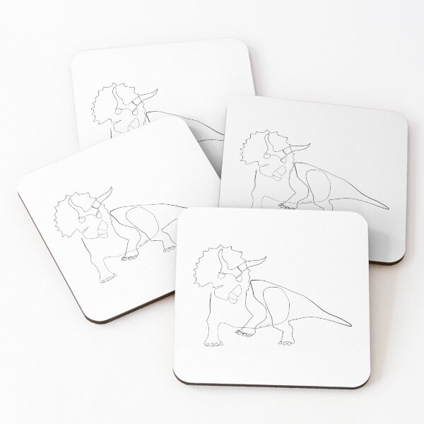 Item preview, Kopie von Triceratops - Dinosaur, Dino - Onelineart - Isa Miller - Black and White designed and sold by Isa-Miller.