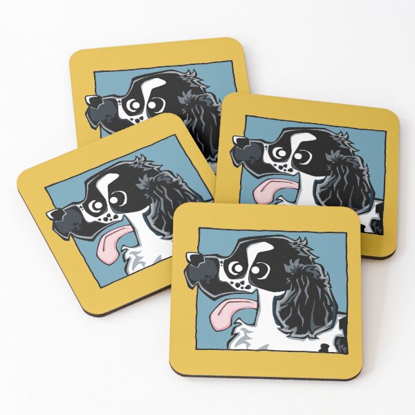 Item preview, Cocker Spaniel - Blue Roan (Face) YELLOW BG designed and sold by TheChicken.