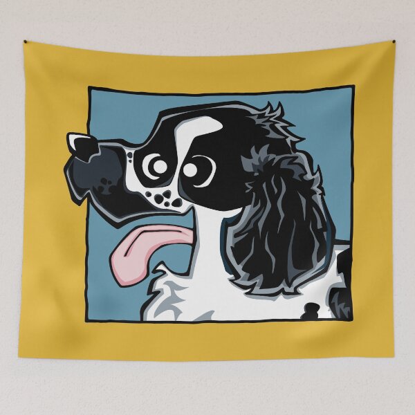 Item preview, Cocker Spaniel - Blue Roan (Face) YELLOW BG designed and sold by TheChicken.