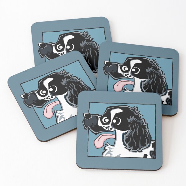 Item preview, Cocker Spaniel - Blue Roan (Face) BLUE BG designed and sold by TheChicken.