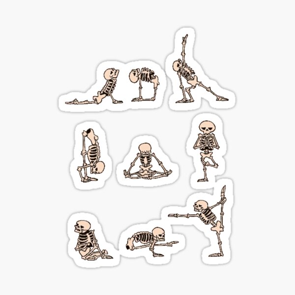 skeleton yoga Sticker