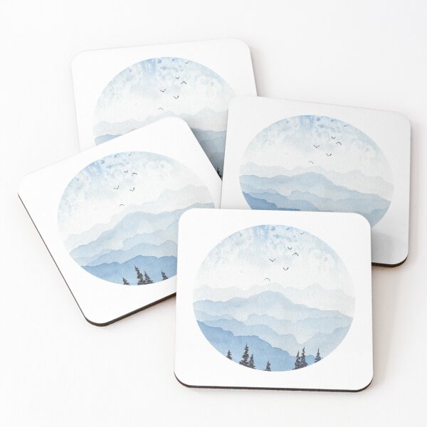 Item preview, Watercolor mountains designed and sold by RosanneCreates.