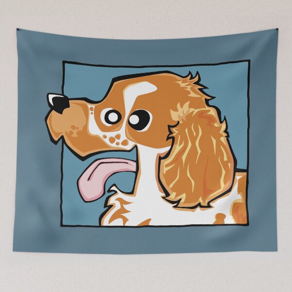 Item preview, Cocker Spaniel - Orange Roan (Face) BLUE BG designed and sold by TheChicken.