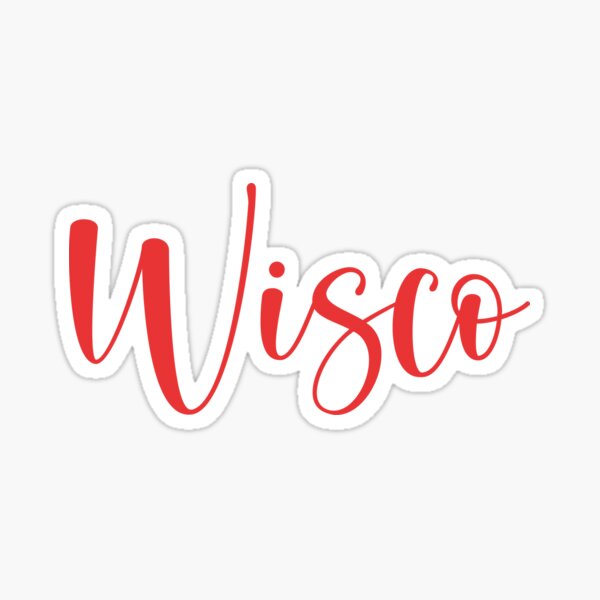 Wisco Sticker For Sale By Designed By Rachel Redbubble