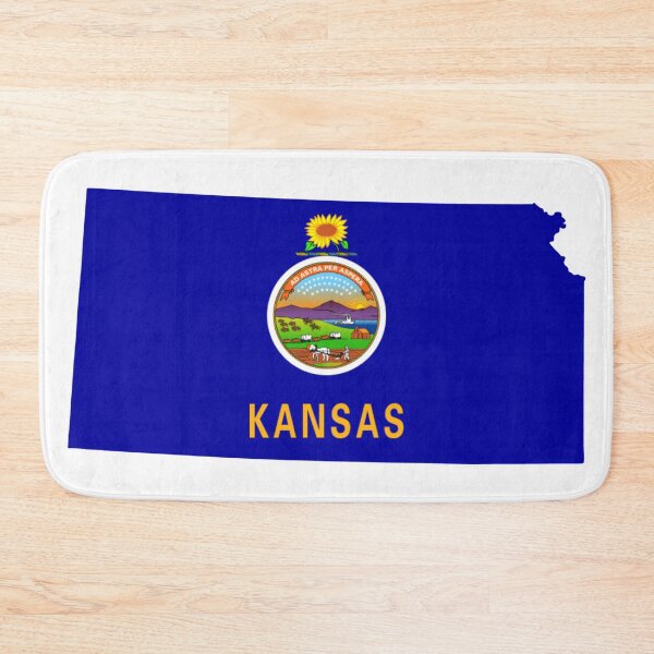 Item preview, Kansas Flag Map designed and sold by marosharaf.