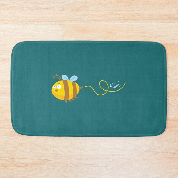 Item preview, Vibin Cute Happy Bumblebee Insect Good Vibe design designed and sold by doodabobs.