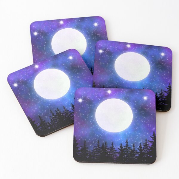 Item preview, Full Moon in a Night Sky designed and sold by paintedkat.
