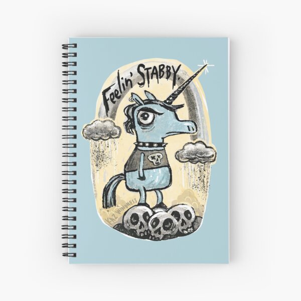 Feelin' Stabby Unicorn Spiral Notebook