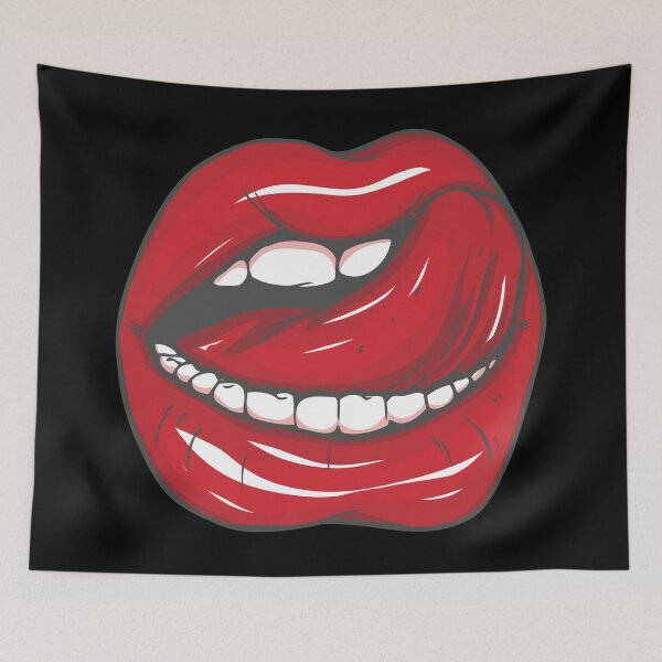 Item preview, Sexy Tongue Licking Its Lips designed and sold by Vintage-Artwork.