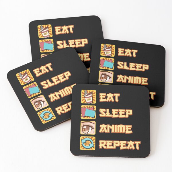Artikelvorschau, Lustige Eat Sleep Anime Repeat entworfen und verkauft von perfectpresents.