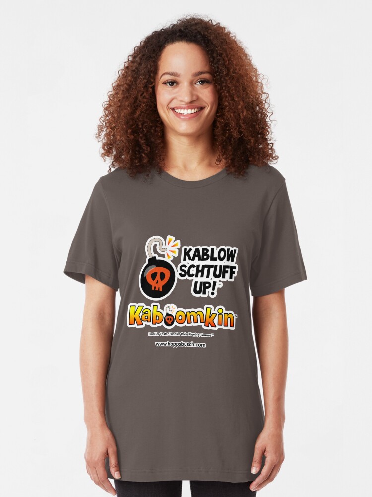 Alternate view of Kaboomkin RPG - Kablow Schtuff Up! Slim Fit T-Shirt