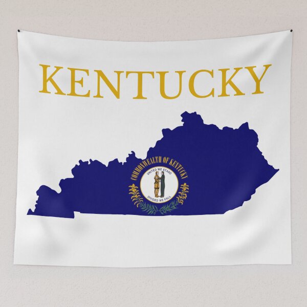 Item preview, Kentucky Flag Map designed and sold by marosharaf.