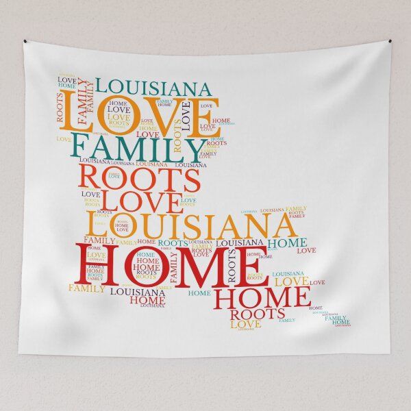 Item preview, Mapa del hogar, el amor, las raíces y la familia en el estado de Luisiana designed and sold by marosharaf.