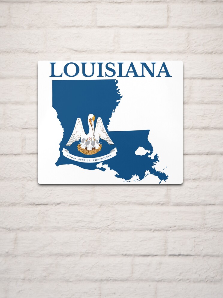 Louisiana Map Art - Painted Map of Louisiana T-Shirt by World Art Prints and Designs