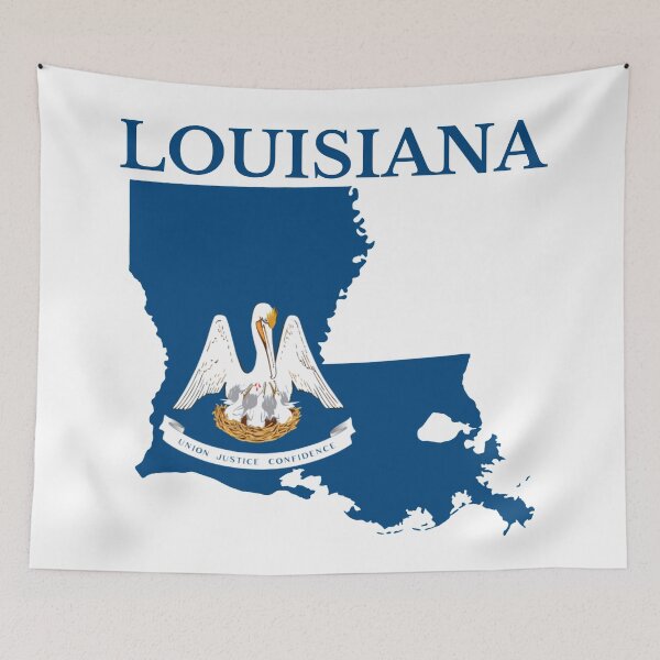 Item preview, Louisiana Flag Map designed and sold by marosharaf.