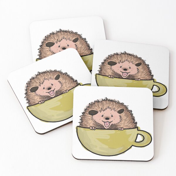 Item preview, Cute coffee cup hedgehog designed and sold by PercyE.