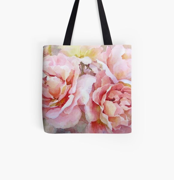 Summer Roses All Over Print Tote Bag